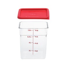 CAMBRO 方形塑膠保鮮盒 透明, 1個, 保鮮盒 7.6L