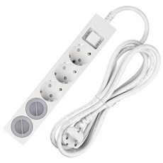 SWEET HOME 韓國製造 過載斷電 整合省電型 5孔延長線+安全蓋 2p, 3m, 單一顏色, 1套