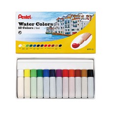 Pentel 飛龍文具 HTP不透明水彩 HTP-12, 6ml, 12色