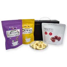 DAYE 茶禮 韓國產水果乾切片組, 木瓜茶 20入+桔梗茶 20入+蘋果片, 1組