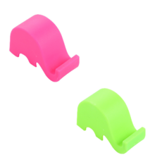 눈누나이 휴대폰 스탠드 코끼리 2종 세트, 로즈레드, 그린, 1세트