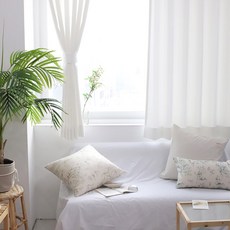 Maison Textile 百褶形狀記憶遮光小窗窗簾, 白色