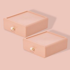 Market Plan Nero 簡易收納抽屜, 粉紅色, 2個