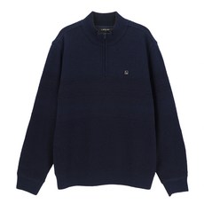 Lifelog 男款條紋半拉鍊高領針織衫 MCKTLA23