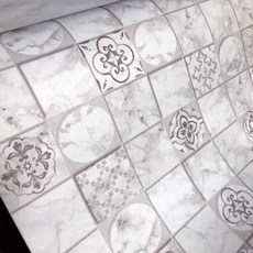 시트나라 테코 대리석 터키쉬 치니타일 시트지 HWP-654, 그레이