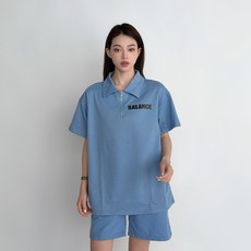 TheSirup 女款棉質半拉鍊短褲套裝