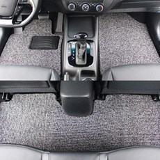 순수 확장형 코일 카매트 3종 세트, 기아 디올뉴 니로 전기차 2022, 그레이 + 블랙