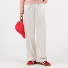 엘쏘 여성용 피치 기장 밴딩 트레이닝 와이드 팬츠