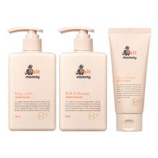 Do it mommy 潤膚乳 300ml+沐浴洗髮乳 300ml+乳霜 100ml, 1組