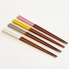 아카시아 가벼운 컬러 젓가락 4벌 세트, 혼합색상, 단품, 1세트