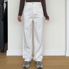 토마토팩토리 여성용 루체른 하이웨스트 와이드 일자 코튼팬츠 롱