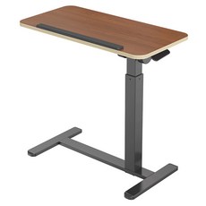 FITTURE 移動式 手動式 雙向 角度調整 邊桌 FDTS2, 深胡桃木色+黑色