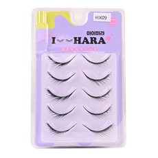 아이하라 쁘띠업 속눈썹 5쌍 HX09, 블랙, 1개