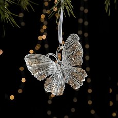 Home Flow 冬季氛圍亮片壓克力吊墜裝飾品, 蝴蝶, 1個