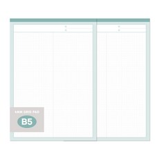 리코즈 모눈 노트패드 B5, 민트, 50매, 2개