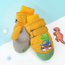 woojooi 男童 Dinocar 拇指鋪棉手套組