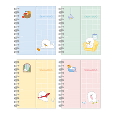 Withna 雪狗單字本 4種套組 80-0087 160張, 混合顏色, 1套