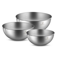 WAGENSTEIGER 真空不鏽鋼攪拌碗三件組, 3個不鏽鋼攪拌碗, 1組