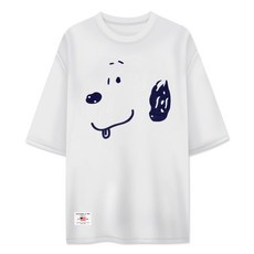 YTCLOSET 狗狗五分袖透氣短袖T恤, 白色
