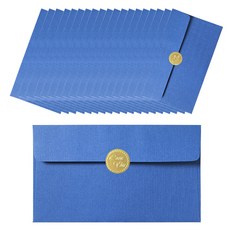 萊薩克壓紋信封, 藍色(信封), 隨機出貨(貼紙), 20個