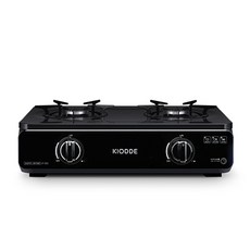 KIODDE 一體式燃氣灶2口自裝石黑色, LNG, LF202