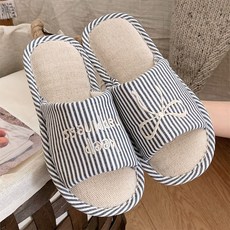 PEONIST 條紋四季舒適室內拖鞋, 1個, 灰色