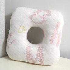 소울리치 귀가 안아픈 스퀘어 피어싱베개, 핑크베어, 1개