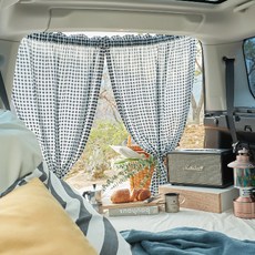 STUDIO HAMO 海洋格紋嬰兒日用窗簾, 海軍藍, 1個