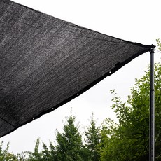 IDOOGEN 遮光網 遮陽網 Sun Shade 98% 雙層編織 四邊車縫, 黑色