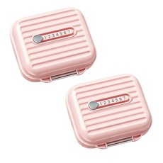 小麥購物 馬卡龍便攜藥盒 G826 小號 少女粉 48g, 2個