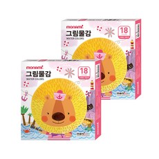 Monizoo 著色水彩粉色 2p, 6毫升, 18 種顏色