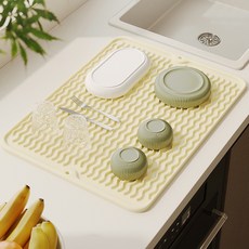 Bruni瀝水餐具墊, 奶油色, 1個, 1層