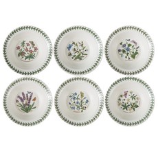 PORTmeIRION 波特玫琳恩 植物花園 麥片碗D, 6個, 白色