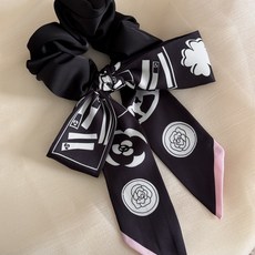 맙소샵 럭셔리 클래식 새틴 스카프리본 헤어 머리끈 HR515