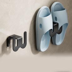 PEONIST 拖鞋壁掛架 浴室拖鞋架, 黑色, 2個