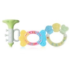 greenlife 玉米環保材質撥浪鼓牙膠3件套, 混色