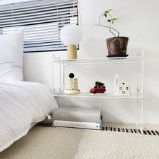 다용도 블록 철제주방선반 2p + 바닥판 세트, 화이트, 1세트