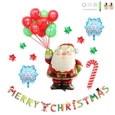 MINITTINE 聖誕紙質拉旗 冰雪聖誕老人 家庭派對套組, 混合顏色, 1套