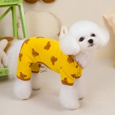 PASTEL PET 寵物軟萌小熊連身衣, 1個, 黃色