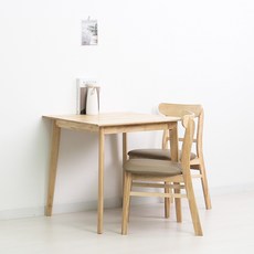 올리빙 코지 식탁 테이블, 내추럴 원목, 2인용