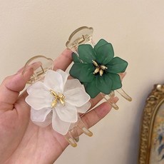 Chichills 慵懶丸子頭花朵鯊魚夾 2件組 8cm 12305