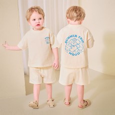 몰리멜리 아동용 통기성 쿨썸머독 반팔 상하복