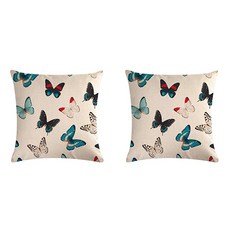 閃亮蝴蝶圖案居家客廳抱枕套 2入