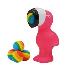 卡樂電視 動物砰 紅鶴拋接球 + 貼紙套組, 粉紅色(紅鶴), 1個