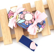 아랑로랑 여아용 스마일데이 캔디 집게핀 + 하트 똑딱핀 2종 세트