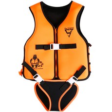 아동용 세이프팬츠 구명조끼, 오렌지형광플러스