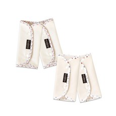 GGOOMDUBOO 孩童印花邊紋揹帶口水巾 2款 各2條組, E款(小村莊+彩色星星), 1組