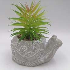 LANO 動物雕像多肉植物裝飾花盆 蝸牛, 單一顏色, 1個