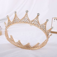 Estella H220 水晶露珠邊框皇冠 EST150, 1個, 金色