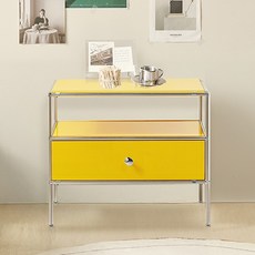 윌로우 저스틴 협탁 605 x 515 mm 방문설치, 옐로우, 1개